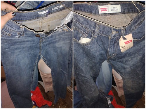 Waist size 10 - 25, wrangler